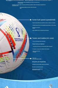 Balón de Fútbol Oficial y Auténtico de Catar <span class=keywords><strong>2022</strong></span>-2026 para <span class=keywords><strong>Partidos</strong></span> Número 5 y Número 4, para Adultos y Estudiantes - Product Image 3
