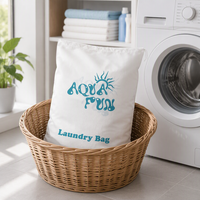 Sac à linge en non-tissé personnalisé avec logo imprimé, réutilisable, pour hôtel, sac à linge pour invités