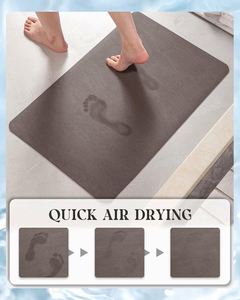 Tapis de bain en daim fin minimaliste, lavable, séchage rapide, super absorbant, antidérapant, respectueux de l'environnement - Product Image 2