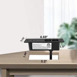 שקוע כוח רצועת שולחן העבודה כוח Grommet לשקע עם 2 AC Plug + USB ו-usb C תשלום רכזת הר כוח רצועת עבור שולחן שולחן