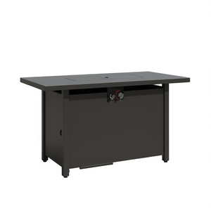 Tavolo Braciere Moderno in Acciaio 25 H X 42 L con Riscaldatore a Propano per Esterni, Coperchio e Copertura Inclusi, Ideale per Giardino/Cortile - Product Image 1