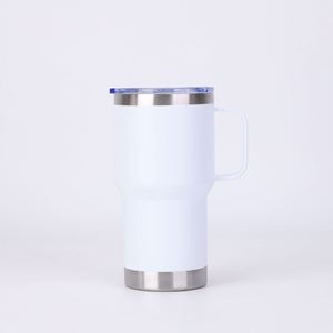Mug à café isotherme en acier inoxydable à double paroi de 30 oz avec logo personnalisé, poignée et couvercle métalliques, idéal pour le bureau - Product Image 1