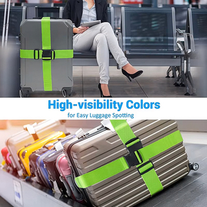 Sabuk bagasi nilon portabel, sabuk bagasi nilon kualitas tinggi yang dapat disesuaikan dengan tali kain gesper pelepasan cepat - Product Image 4