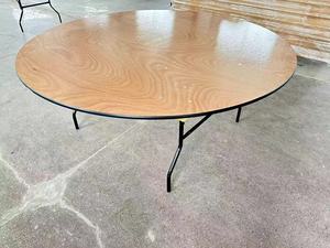 Table ronde robuste en contreplaqué avec pieds en métal |   Parfait <span class=keywords><strong>pour</strong></span> les locations de mariage et d'événements - Product Image 2