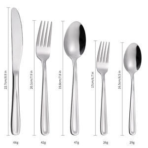 Para <span class=keywords><strong>Amazon</strong></span>, juego de vajilla de acero inoxidable negro, bistec occidental, cuchillo dorado para el hogar, tenedor, cuchara, mango pulido de espejo grueso, Moderno - Product Image 5