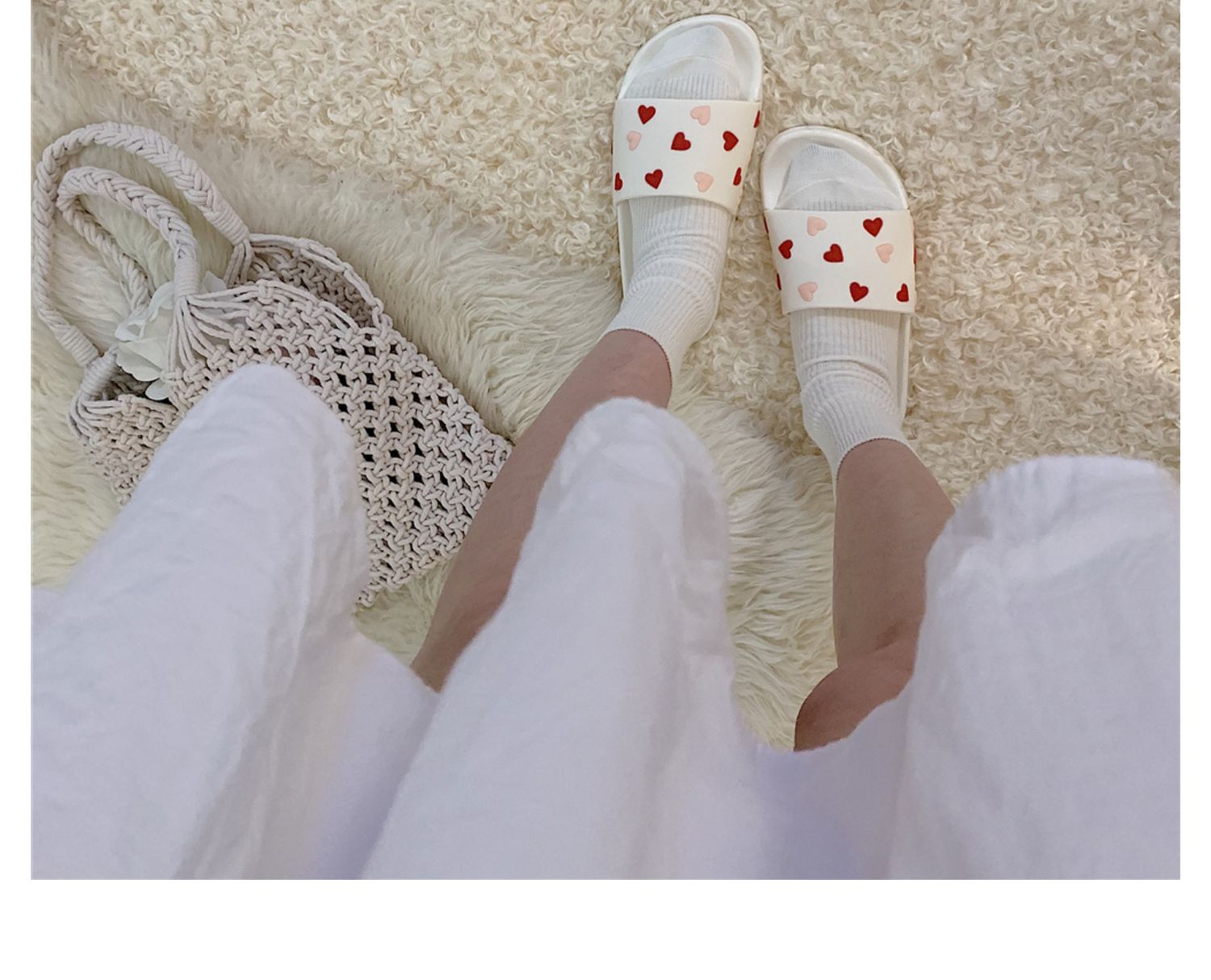 Korean Style Love Slippers Women Summer Indoor Outdoor Soft Sole Beach Slides Shoes