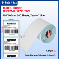 Étiquettes thermiques 4x6 pour codes-barres, emballage 100x150mm, étiquettes thermiques adhésives 4x6, rouleau de 500 pièces
