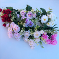Buket Bunga Peony Sutra Murah Grosir, Bunga Peony Buatan untuk Dekorasi Rumah, Pernikahan, dan Centerpiece Meja