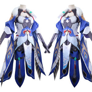 Honkai: Star Rail caractère <span class=keywords><strong>Yukong</strong></span> Cosplay robe bleue Cosplay Costume femme avec bandeau cheville - Product Image 3