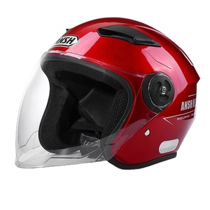 Nouveau casque de moto demi-face classique rétro 3/4 en ABS avec double visière, fermeture modulaire, toutes saisons, pour adultes, modèle HXC-106, homologué DOT - Product Image 3