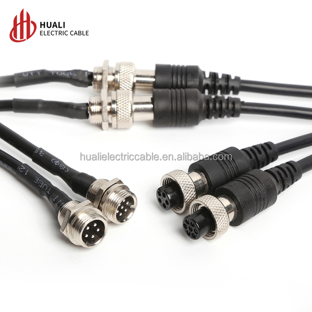 GX12 Waterproof Aviation Plug Connector 4/5/7 Pin Male Female Sensor Cable Assembly