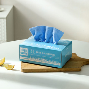 Microfiber Cleaning <b>Cloths</b> 20pcs Box Reusable Extractable Dish Towels for <b>Kitchen</b> and Car Cleaning Gray Household Dust - Product Image 6