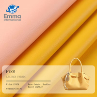 Cuir synthétique semi-PU anti-moisissure mat à grain fin, résistant à l'abrasion, pour sacs et ceintures pour femmes F788