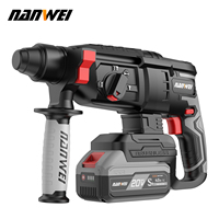 NANWEI Marteau perforateur électrique 20 Volt 26mm SDS-PLUS sans fil Marteau perforateur pour béton