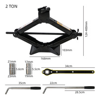 Kit de cric à ciseaux pour voiture de 2 tonnes, outil d'urgence universel, utilisé pour le remplacement des pneus, les pièces de voiture/la réparation des pneus