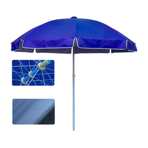 공장 도매 2.8M 야외 파라솔 개인 로고 비치 우산 여름 해변 사용 다채로운 양산 바다 - Product Image 5