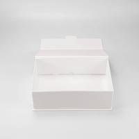 En stock, réutilisables, prêts à l'emploi, boîtes cadeaux pliables noires et blanches (taille universelle) pour gagner de la place