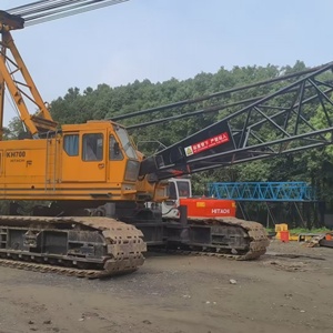 Grúa sobre orugas Hitachi amarilla usada, equipo de construcción de alta resistencia con caja de cambios, motor y rodamientos - Product Image 5