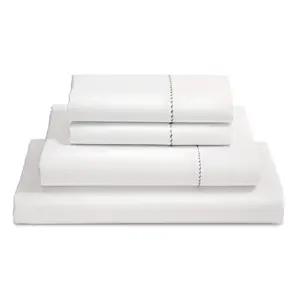 Letto Foglio di Commercio All'ingrosso A Buon Mercato Ricamo A Mano per Tessuti per La Casa Set Copripiumino Albergo Lenzuolo 100% Cotone 4 Pcs