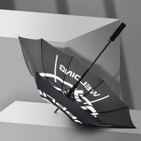 Parapluie publicitaire promotionnel robuste et résistant au vent, avec tige en fibre de verre, ouverture automatique, 23 pouces, logo personnalisable, parapluie droit