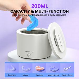 2026年新製品 超音波義歯洗浄機 ミニポータブル 超音波矯正器具洗浄機 歯列矯正装置洗浄用 200ml - Product Image 3