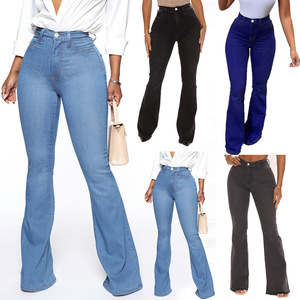 Pantalones vaqueros de cintura alta para Mujer, Jeans de bota de tiro <span class=keywords><strong>Alto</strong></span> - Product Image 1
