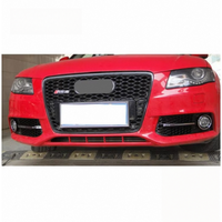 Pour Audi A4 B8 2008-2012, calandre avant en nid d'abeille style européen, calandre de remplacement en ABS noir, pièces automobiles