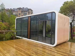 Balcon en acier préfabriqué de luxe Offre Spéciale Camping Maison mobile Abri de jardin Petit conteneur Bureau Resort Hôtel Cabine Apple modulaire - Product Image 3