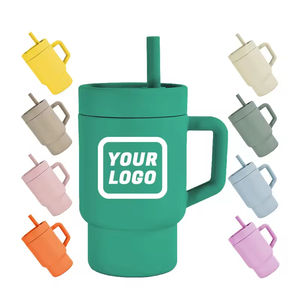 Vaso de Silicona para Bebés de 9oz, Color Mixto, Adorable Vaso Reutilizable en Miniatura con Asa, Regalo para Niños - Product Image 1