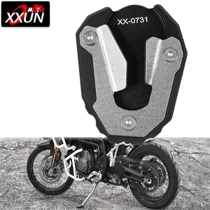 XXUN אופנוע Kickstand צד Stand הארכת רגל כרית תמיכה עבור טריומף טייגר 900 ראלי Pro 2021