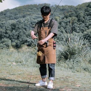 Outdoor Workwear Denim Canvas <strong>Painter</strong> Apron Gardener Apron Anti Fouling Waterproof Strap Large Apron - Product Image 5