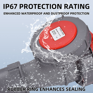 Iec60309 <span class=keywords><strong>63A</strong></span> 4pin công nghiệp cắm ổ cắm 380-415V IP67 <span class=keywords><strong>Cee</strong></span> kết nối 5pin <span class=keywords><strong>63A</strong></span> 3P + E + N 220-380/240- 415V IP67 công nghiệp cắm - Product Image 4