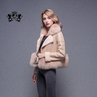 Nouvelle Collection Double Face En Peau De Mouton Chaude En Cuir Personnalisé Pour Femme Russe Veste D'hiver