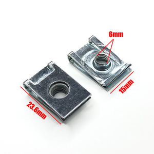 Metal U Type Screw <b>Clip</b> With Nut For <b>Car</b> Motorcycle Electric Vehicle Plastic Part Replacement Repair Fastener - Product Image 2