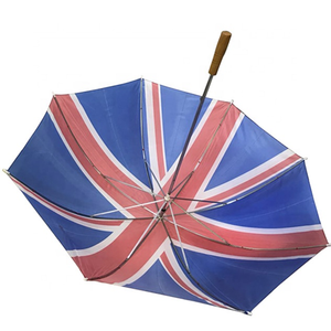 <strong>Uk</strong> Flag Patten Print Semi-automatic Opening Long Straight Shank Design <strong>Umbrella</strong> - Product Image 5