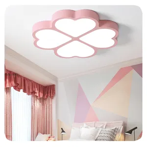 Lampu plafon kartun LED anak lelaki perempuan, lampu langit-langit kamar tidur bunga bintang bulan kreatif baru