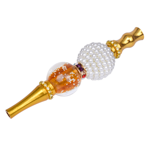 Bocchino narghilè di lusso in lega di zinco con diamanti artificiali e gioielli con bocchino Shisha di perle - Product Image 2