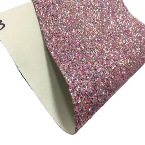 Chunky Glitter Kunstleer Stof Met Coloful Glitter Pieces Voor Bows