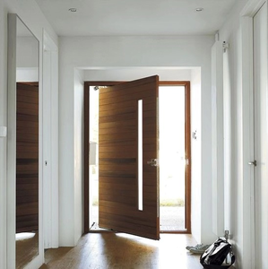 Porte d'entrée pivotante de haute qualité au design moderne, <span class=keywords><strong>3</strong></span> <span class=keywords><strong>pieds</strong></span> sur 8 <span class=keywords><strong>pieds</strong></span>, porte principale en verre et bois avec ouverture manuelle - Product Image 5