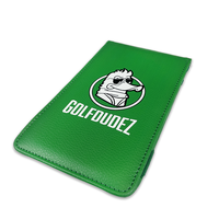 Sublimazione LOGO PU in pelle Golf segnapunti titolare del libro ripiegata copertina durevole Golf segnapunti titolari