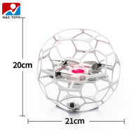 Drone RC Balle Magique Télécommandée 2,4 GHz avec Caméra, Jouet Avion de Football Brushless
