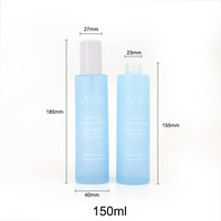 Vente flash : flacons en verre épais à fond épais avec pompe pour lotion pour le visage, émulsion hydratante, blanchissante, soin de la peau, 80 ml, 100 ml, 120 ml