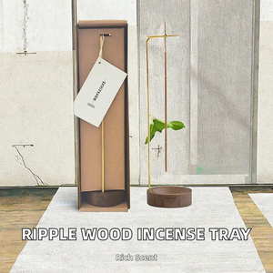 Quemador de Incienso Americano de Sándalo Aromático, Venta Caliente 2023, para Varillas, Hecho a Mano, de Latón, Invertido, con Bandeja Ondulada - Product Image 2