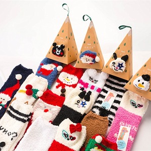 <b>Women's</b> Coral Fleece Sleep <b>Socks</b> Cartoon 3D Half Fleece Home Floor <b>Socks</b> Christmas Gift Thermo <b>Warm</b> <b>Socks</b> - Product Image 3