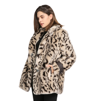 Vente flash - Manteau en fausse fourrure tendance pour femme, hiver automne, motif léopard, vêtements d'extérieur chics pour femmes