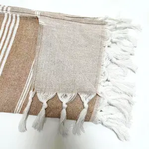 High Quality Turkish Cotton Custom Jacquard Design Peshtemal 100% Cotton Turkish Beach Towel