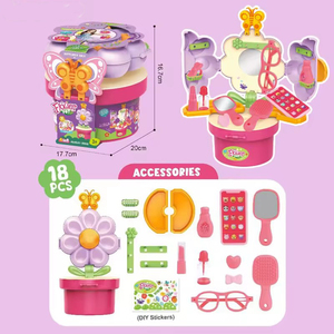 Ensemble de jeu éducatif <span class=keywords><strong>4</strong></span>-en-1 pour enfants : maisonnette, outils, pot de fleurs, fonctions sonores et lumineuses, en plastique, pour jeu de rôle préscolaire - Product Image 6