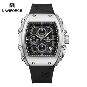 Nouvelle montre sportive pour homme NAVIFORCE NF8070, étanche, à quartz, de luxe, avec cadran en alliage de silicone en forme de seau, affichage lumineux de nuit - Product Image 1