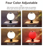 Lampe solaire à pilier LED IP65 étanche, allumage/extinction automatique, 4 couleurs, pour portail, jardin, clôture, villa, allée