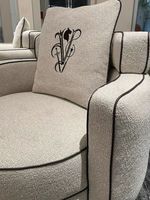 Fauteuil individuel de luxe léger italien, design moderne et épuré, pour salon de villa, chaise de loisirs en tissu pour la maison